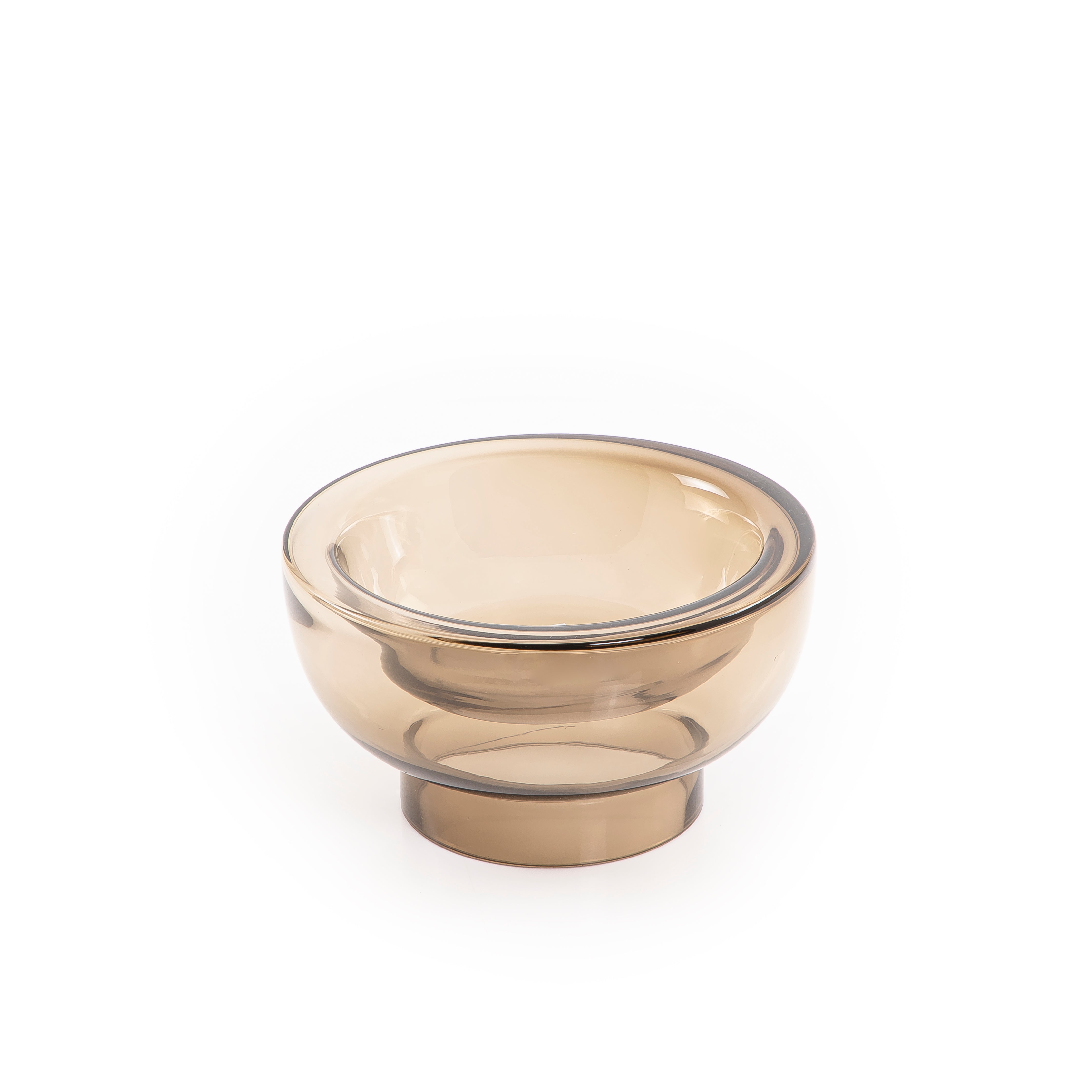 Glass Bowl in Coffee Color - Small