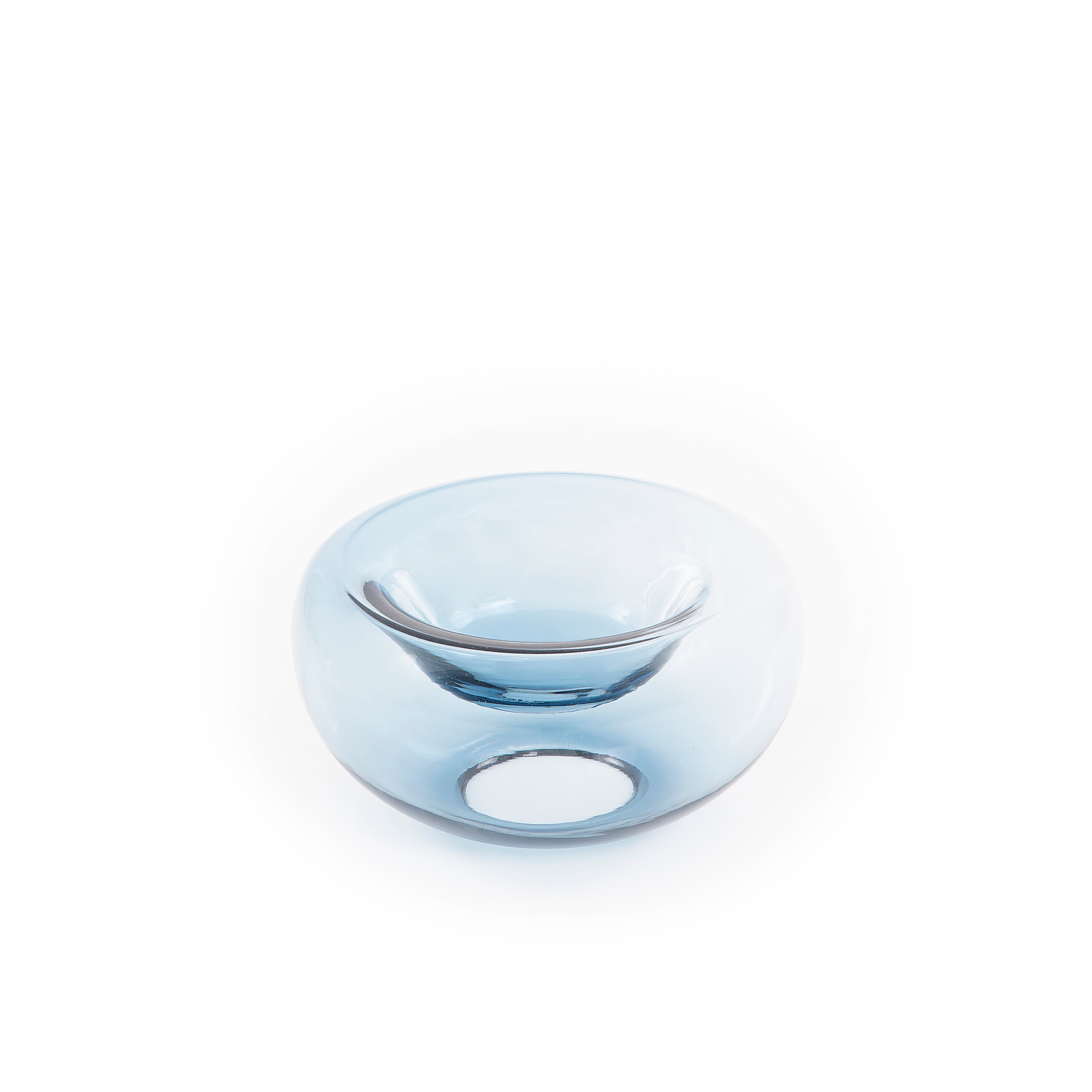 Glass Bowl in Blue Grey Color - Small