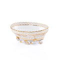 White decorative ceramic bowl With gold engravings