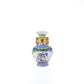 Hand-Painted Porcelain Vase with Ornate Handles