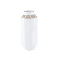 Geometric White Ceramic Vase
