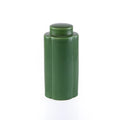 Large Ceramic Jar with Lid - Green