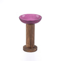 Glass Bowl with Wooden Base