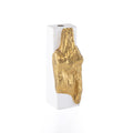 Luxury White & Golden Ceramic Vase