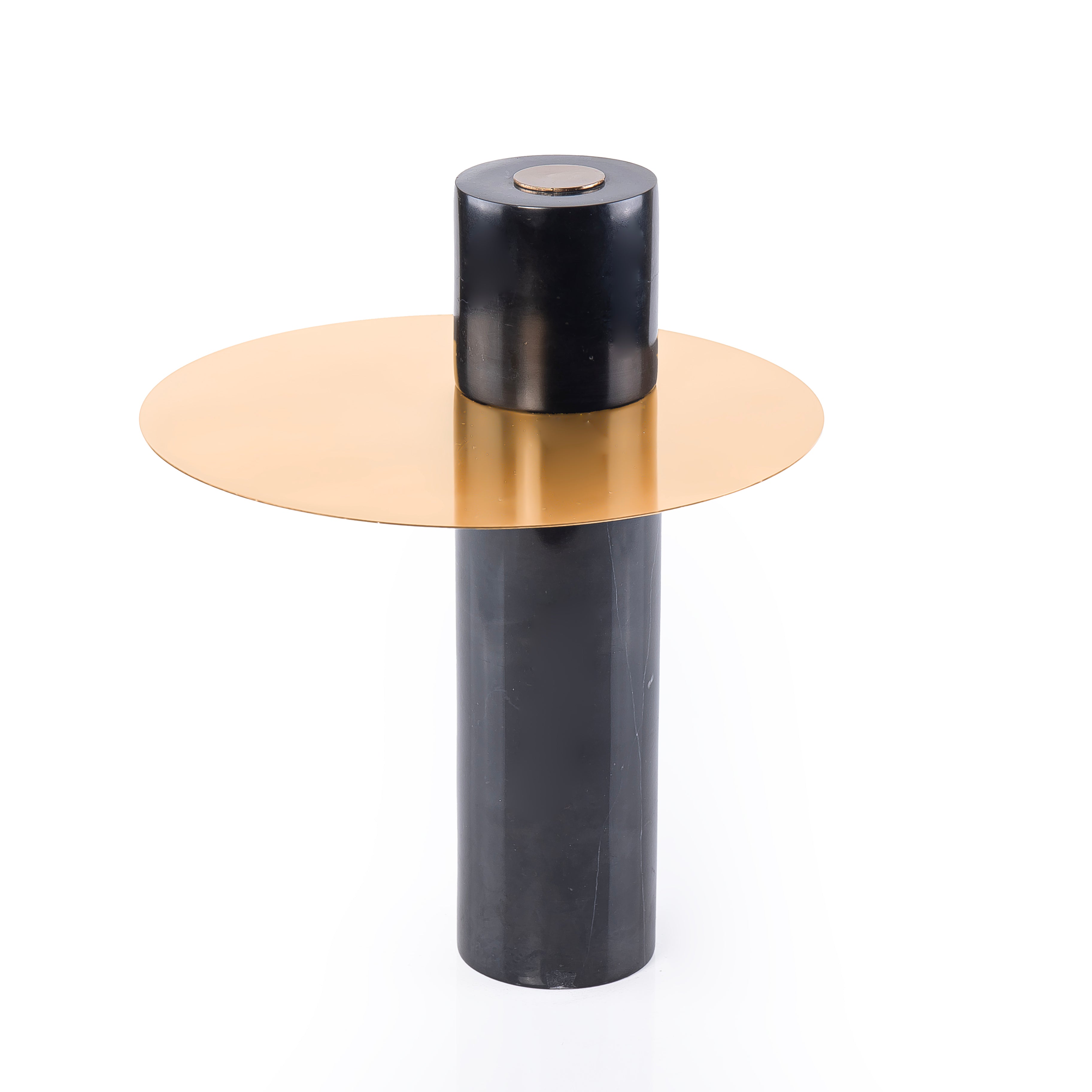 End Table Black Marble Decoration