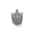 Ceramic Vase with Rope - Grey