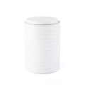 White Crocodile Print Ceramic Jar