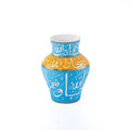 Islamic Calligraphy Ceramic Vase – Blue & Yellow