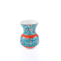 Handcrafted Turquoise & Red Ceramic Vase