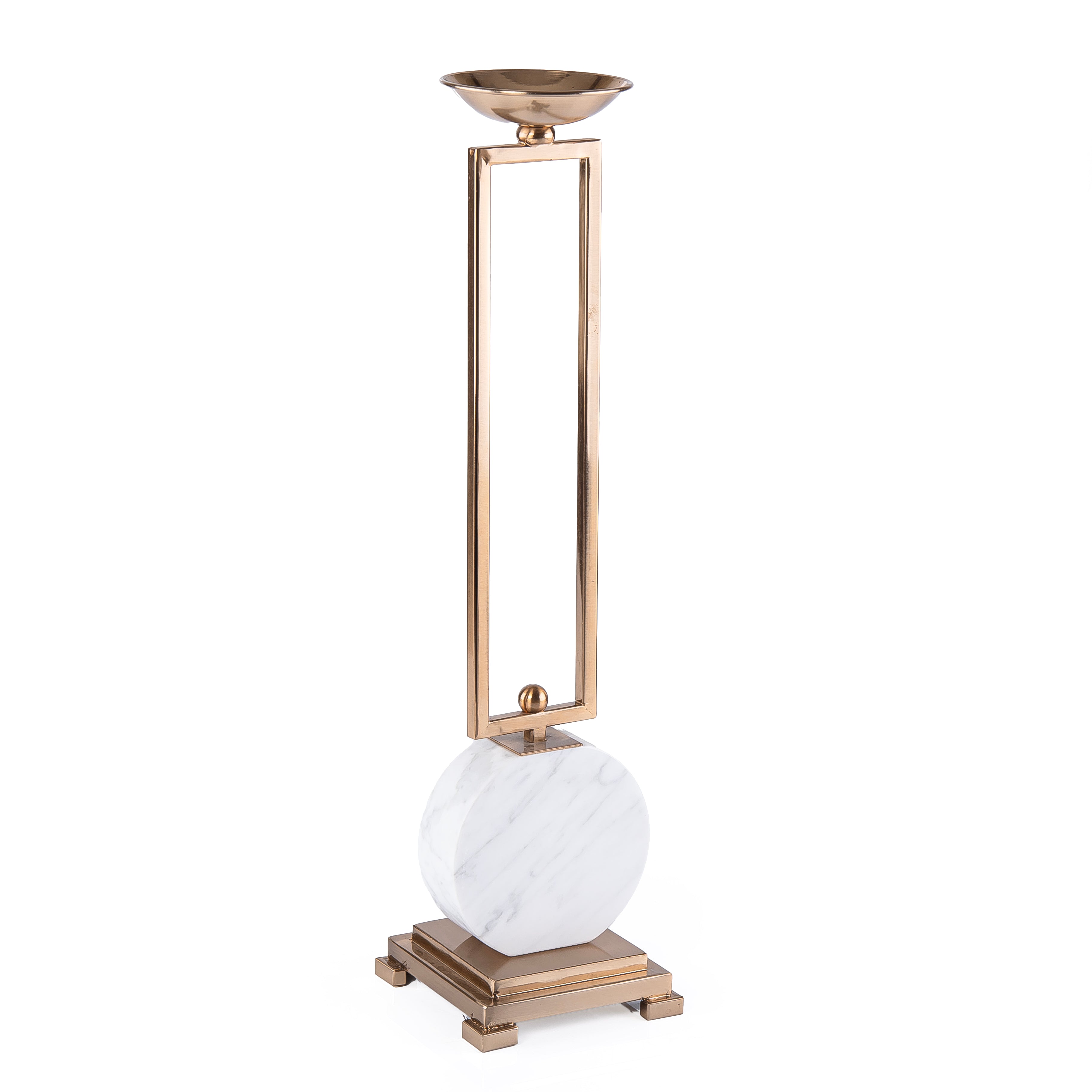 Modern Marble & Gold Candle Holder
