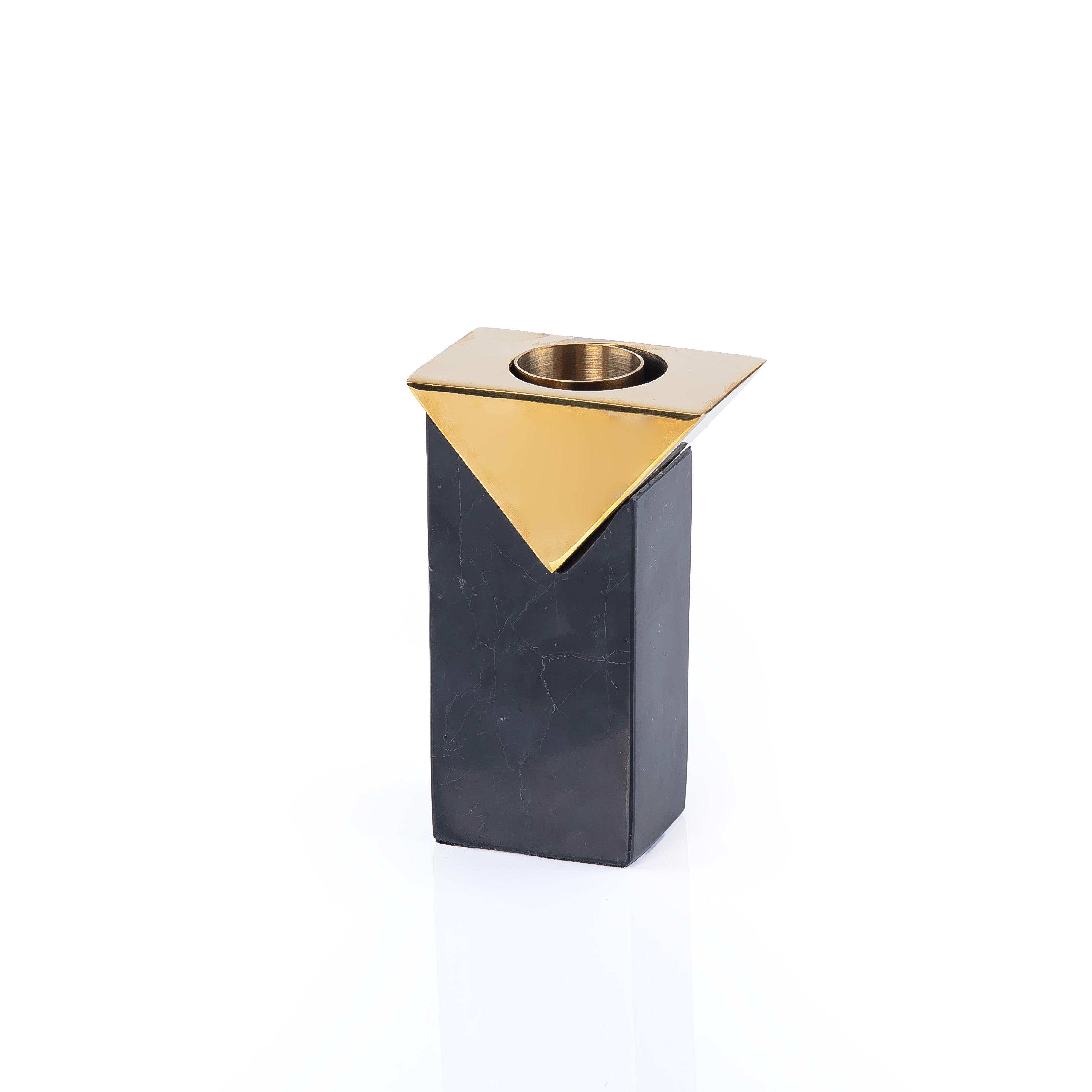 Marble and Metal Mabkhar -Black & Gold
