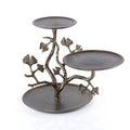 3-Tier Metal Stand with Branch Design