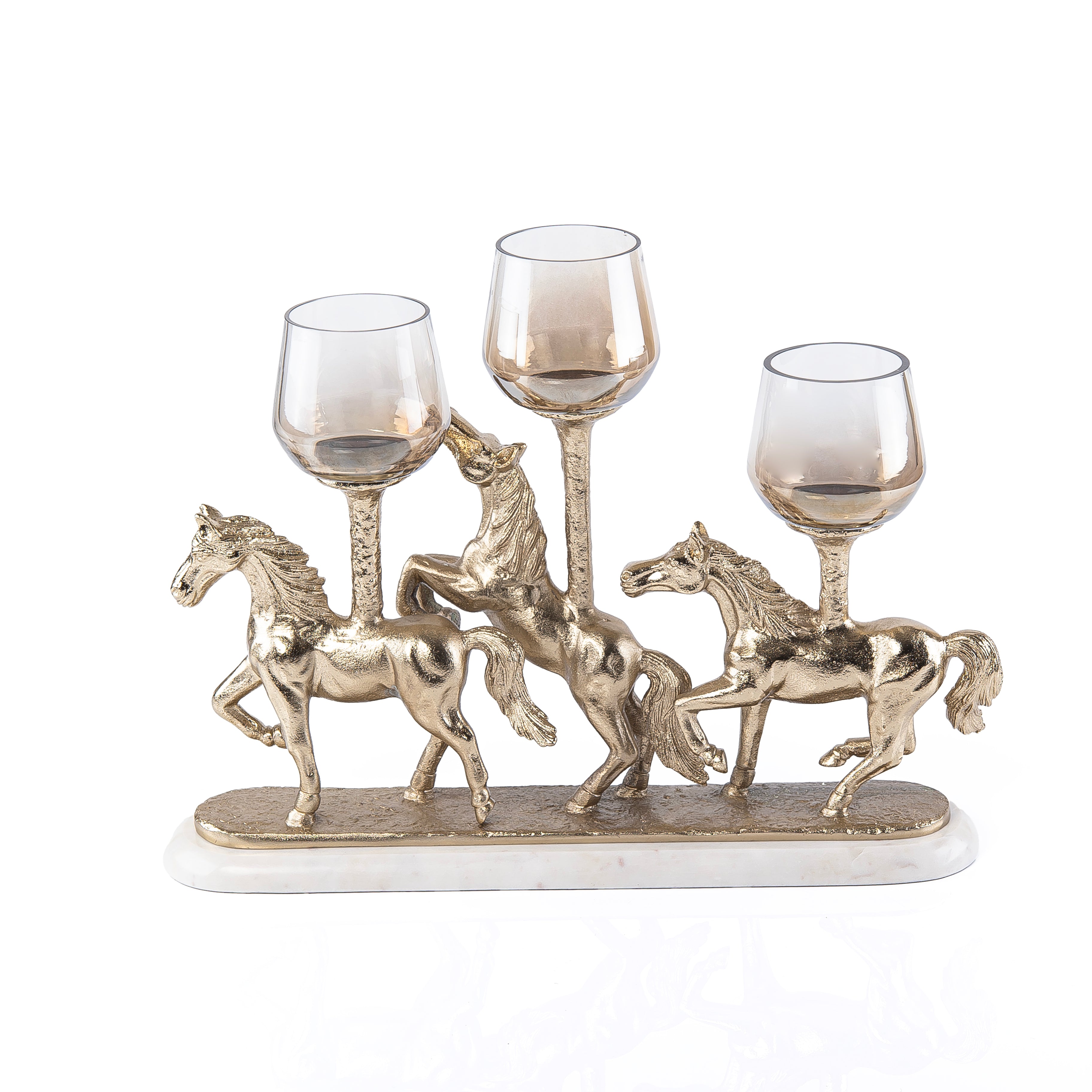 Candle Holder with Metal Base