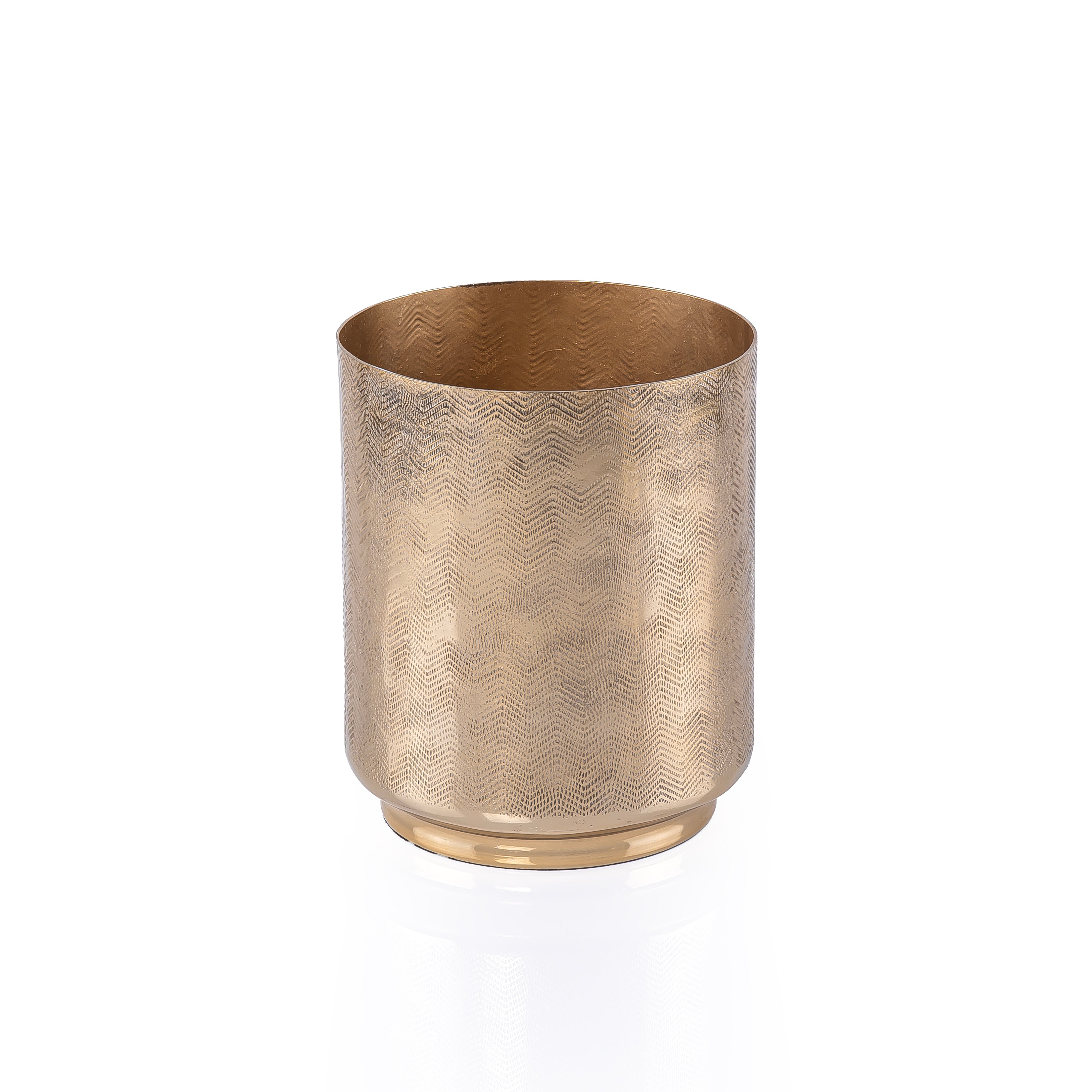 Decorative Metal Planter - Gold