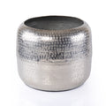 Decorative Metal Planter - Silver