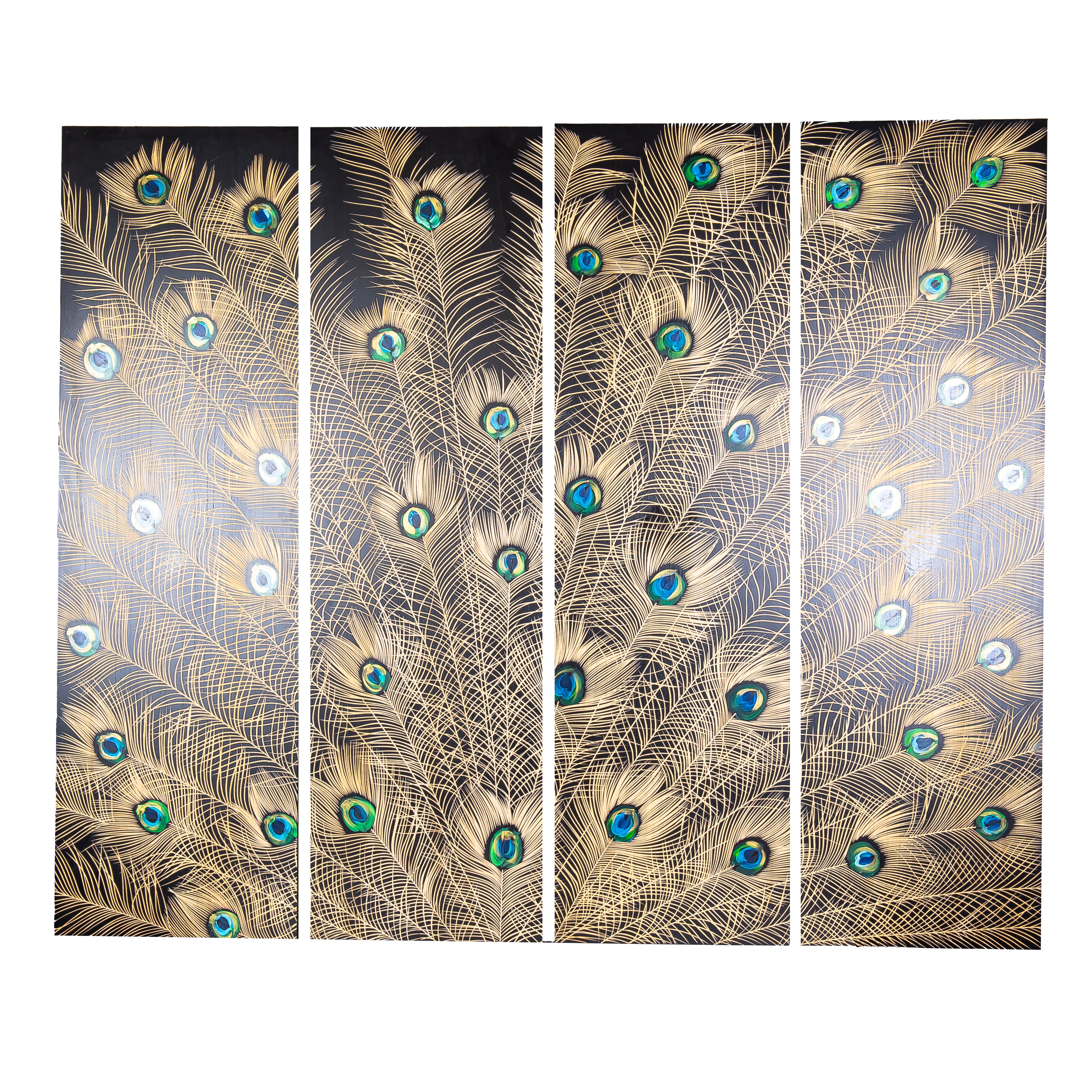 4 Hand-Painted Wall Painting