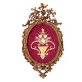 Ornate Gold Oval Floral Wall Art