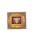 Ornate Gold Frame Embroidered Floral Wall Art
