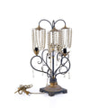 Vintage Crystal Shade Lamp with 3 Lights