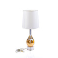 Golden Glass Table Lamp with White Shade