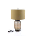 Textured Glass Base Table Lamp