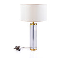 Clear Glass & Gold Accent Table Lamp