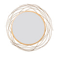 Round Gold Decorative Mirror