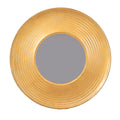 Round Gold Chevron Frame Mirror