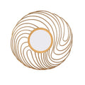 Round Gold Swirl Frame Mirror