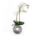 Artificial Orchid with a Natural Texture and Pot - White