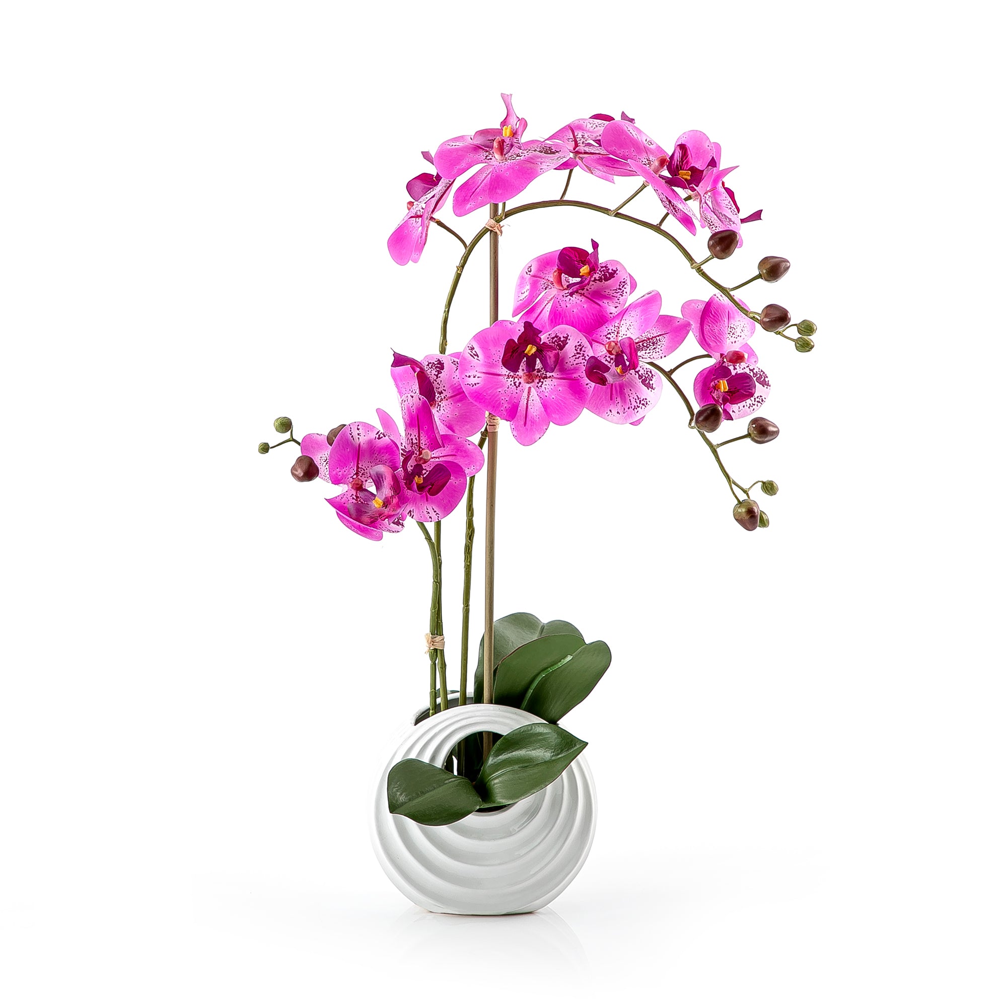 Artificial Orchid with a Natural Texture and Pot - Pink