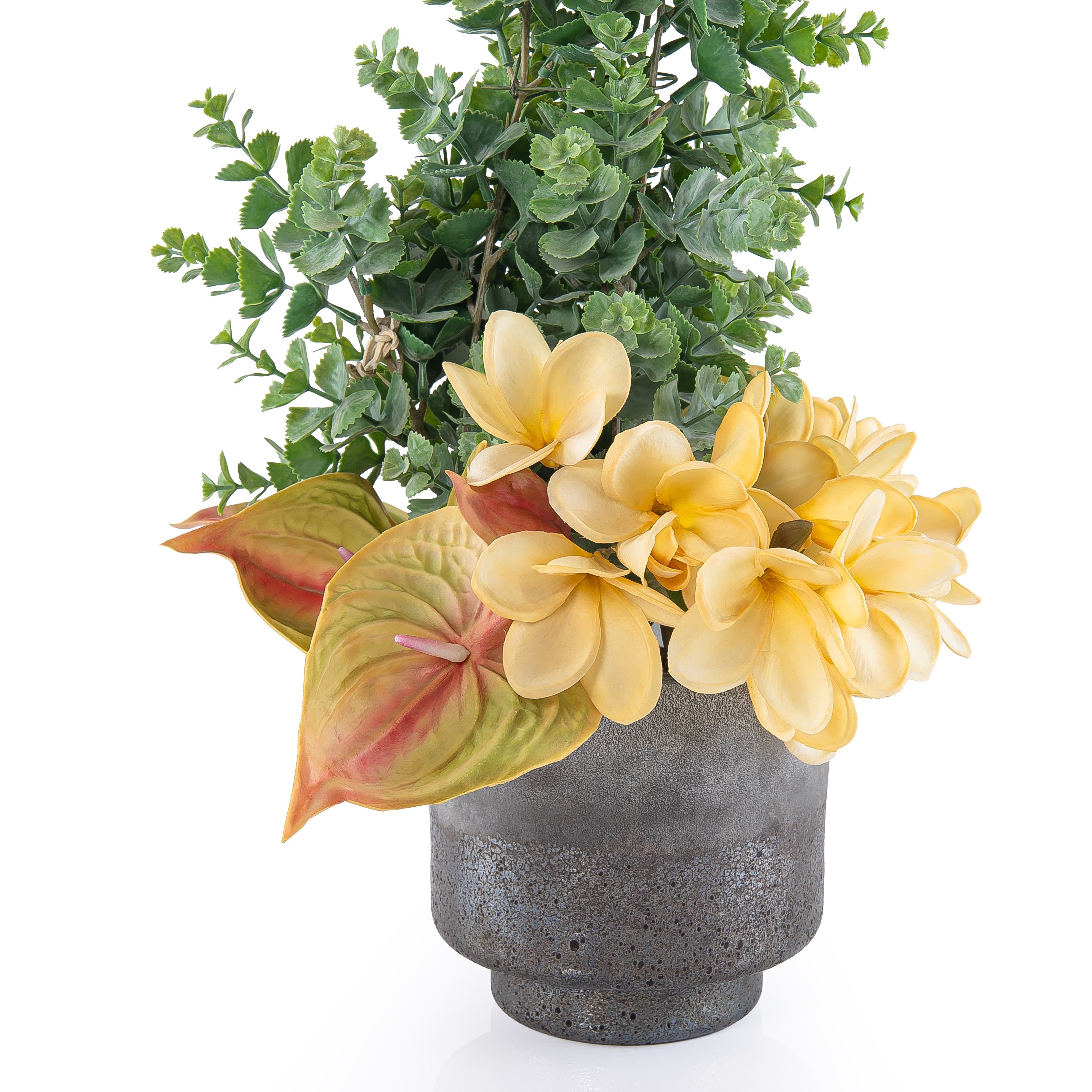 Decorative Artificial Plant Arrangement in Ceramic Pot
