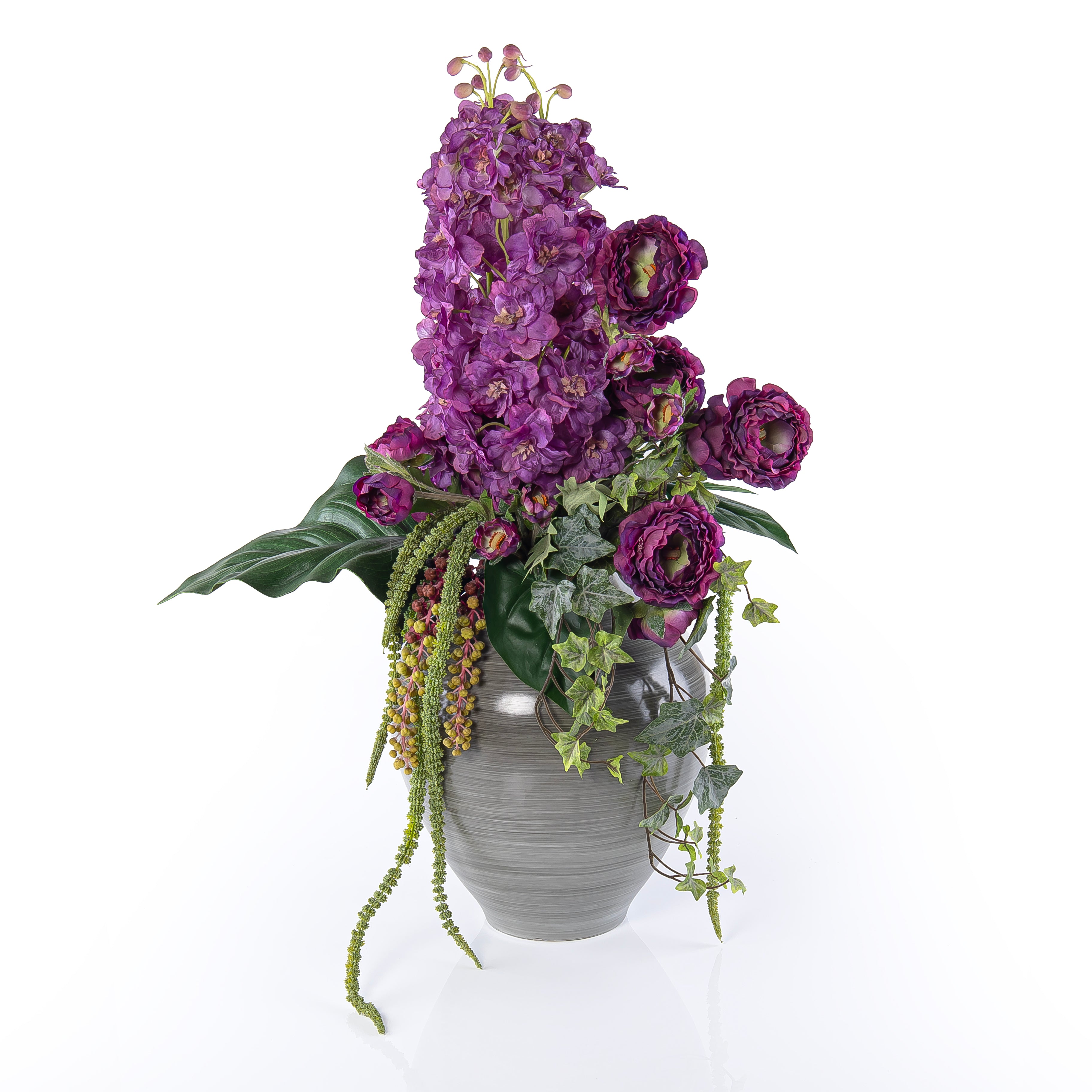 Decorative Artificial Plant Arrangement in Ceramic Pot