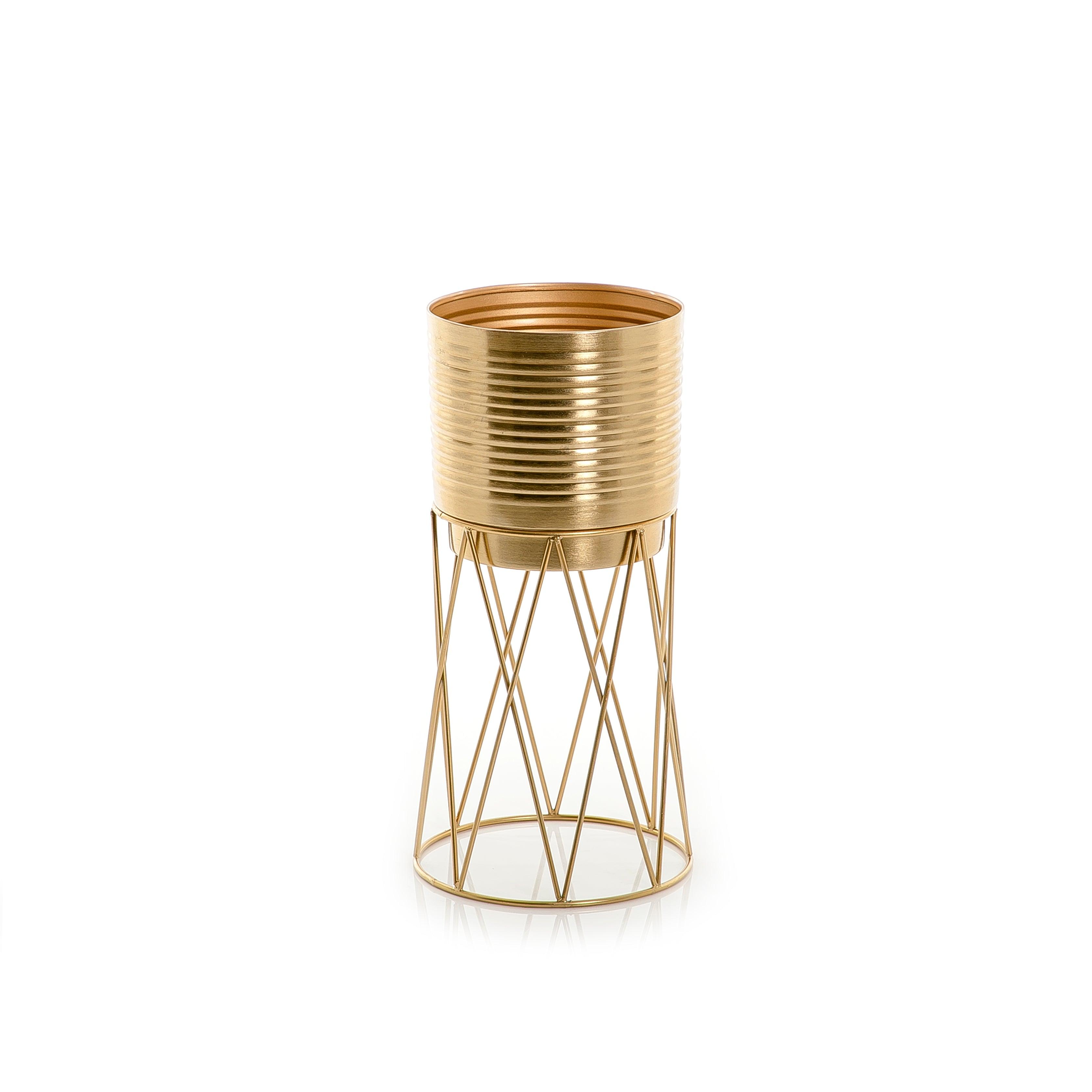 Metal planter with stand