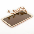 Glass Plate with Metal Base
