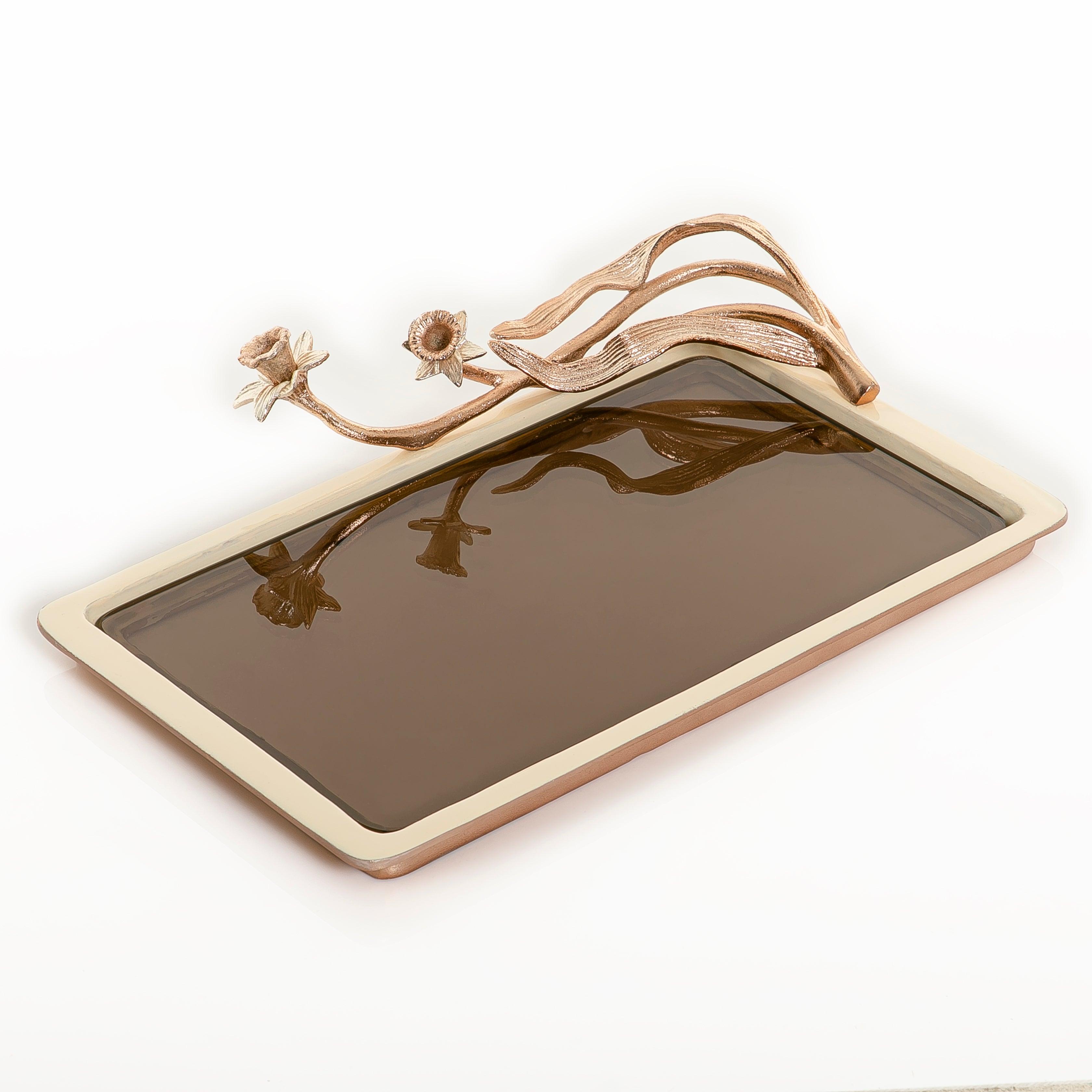 Glass Plate with Metal Base