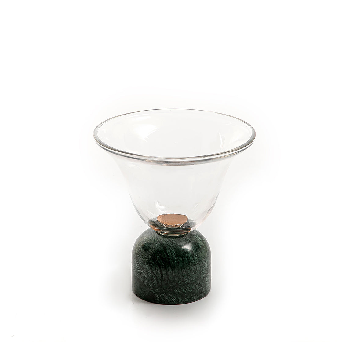 Glass Bowl with Marble Base