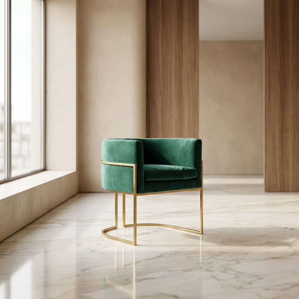 Modern Upholstered Velvet Accent Chair