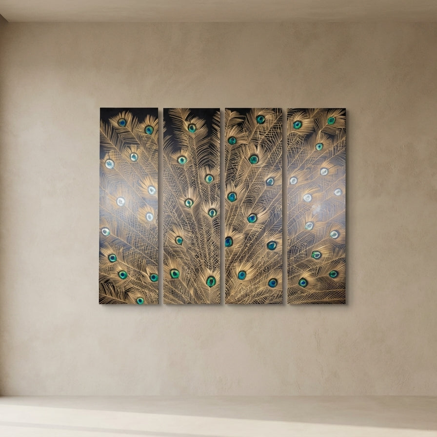 4 Hand-Painted Wall Painting