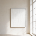 Framed Minimalist White Textured Artwork