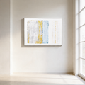 Framed Abstract Vertical Panel Oil Painting