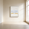 Framed Abstract Horizon Oil Painting