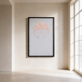 Framed Abstract Pebble Gradient Artwork