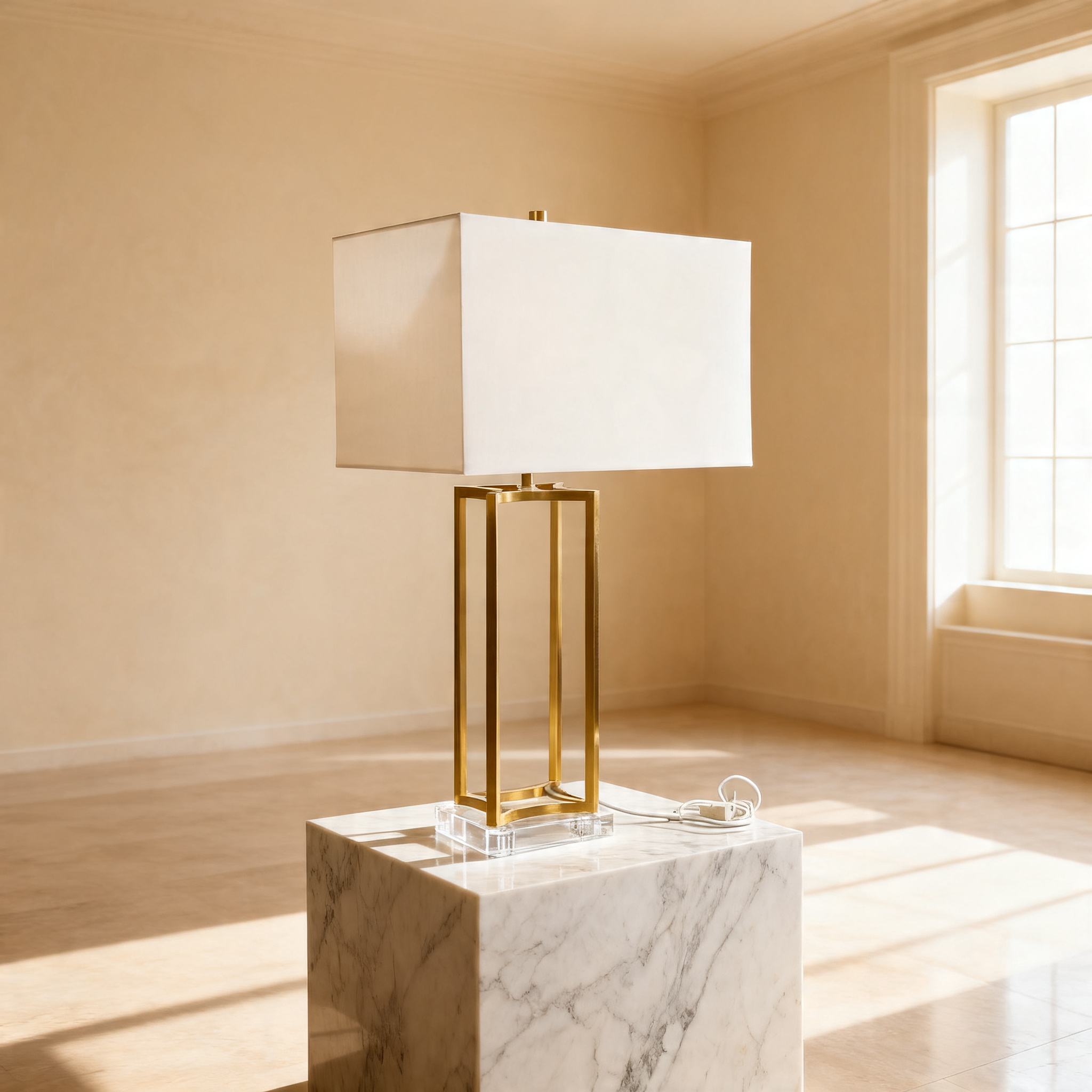 Modern Gold Frame Table Lamp
