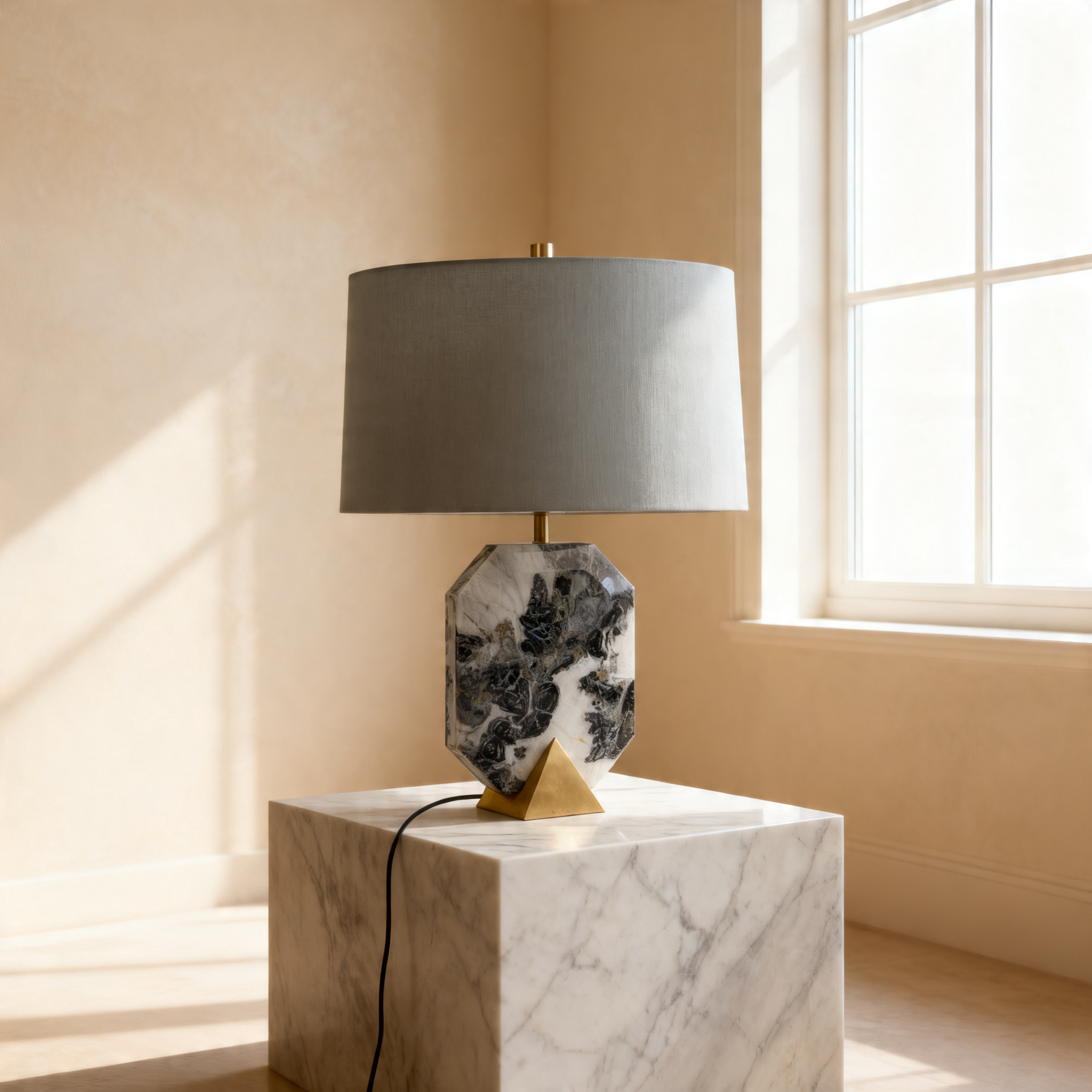 Modern Marble & Gold Table Lamp