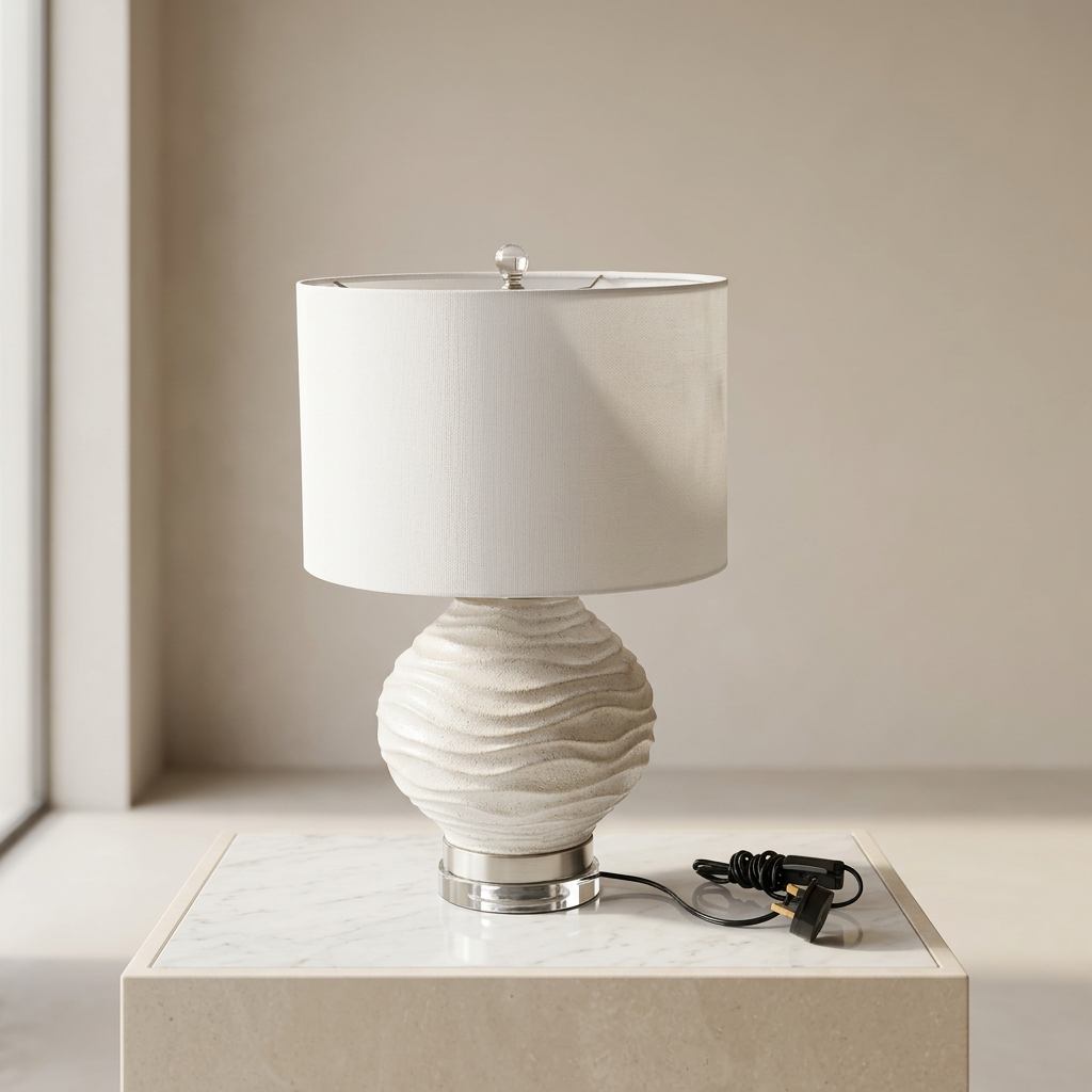 Textured Ceramic Base Table Lamp