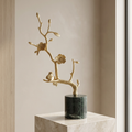 Metal Tree trunk Decor With Marble Base
