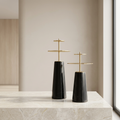 Modern Marble & Gold Accent Side Table
