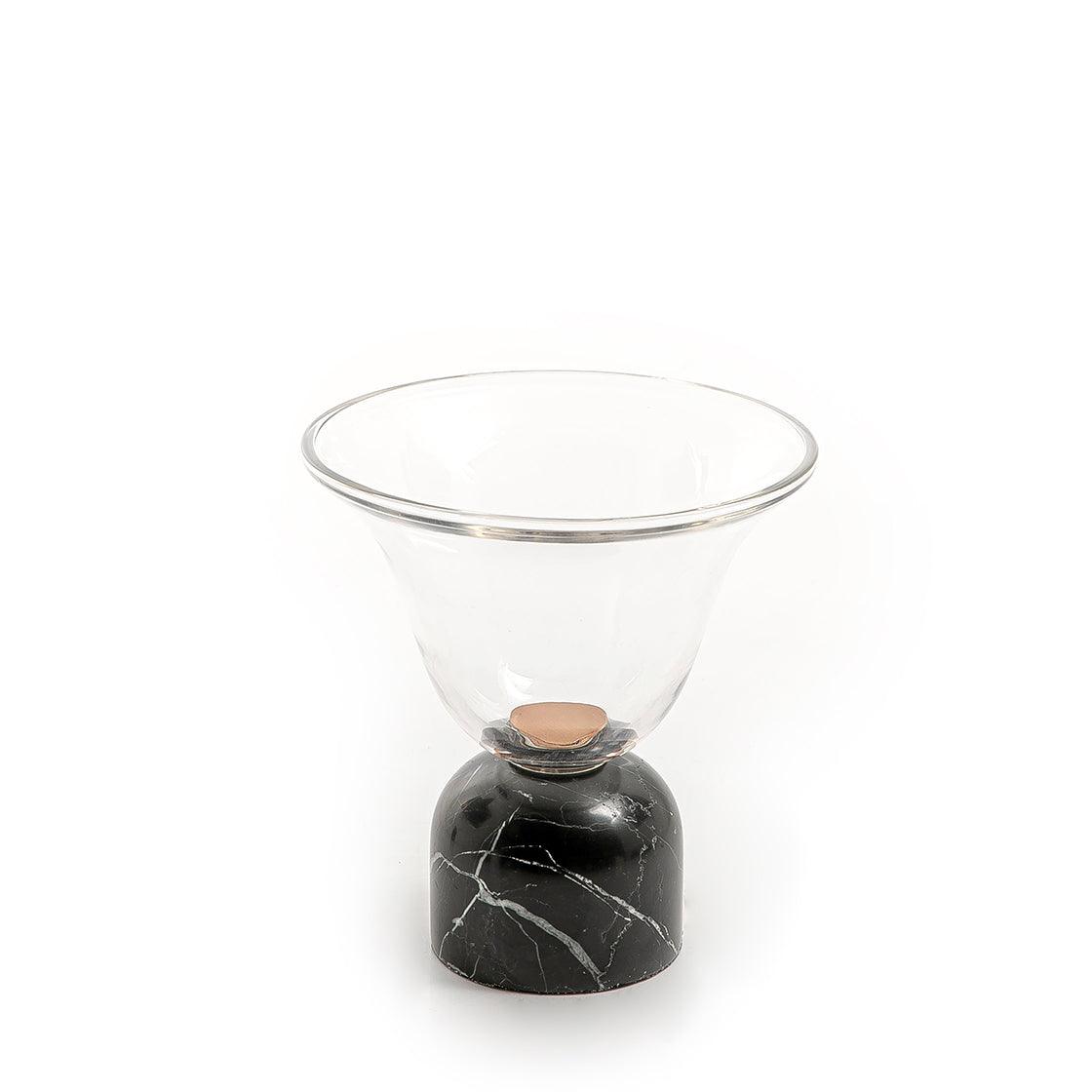 Glass Bowl with Marble Base