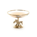 Glass Bowl with Metal Stand